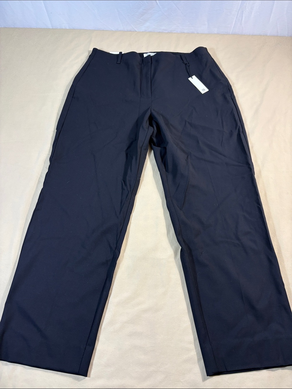 Banana Republic 14 Modern Slim Fit Pants Black High Rise Tapered Trousers NWT